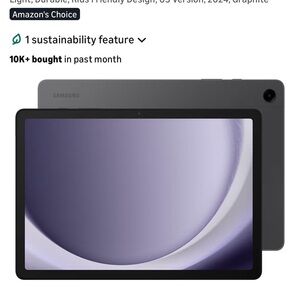 Samsung Black Tablet with Sleek Display